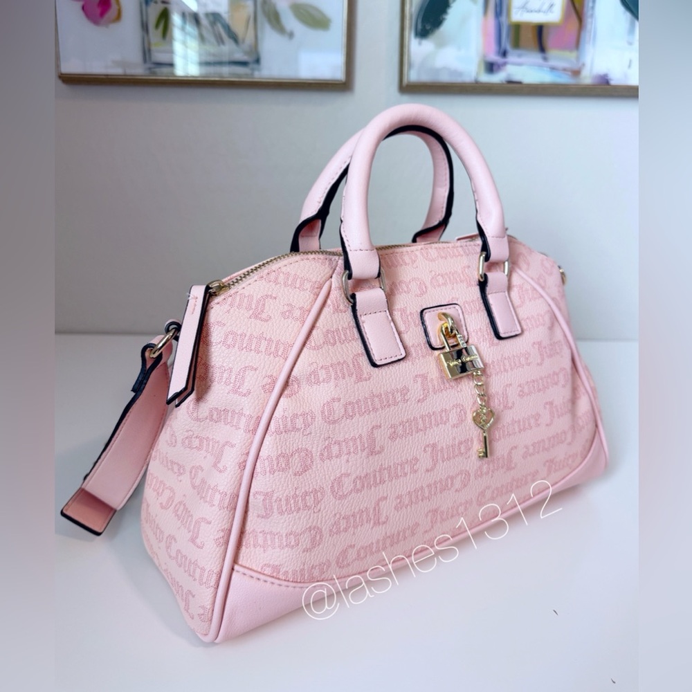 JUICY COUTURE Bag East Side West Side Satchel & Wallet Set - Pink Macaroon - Picture 4 of 12